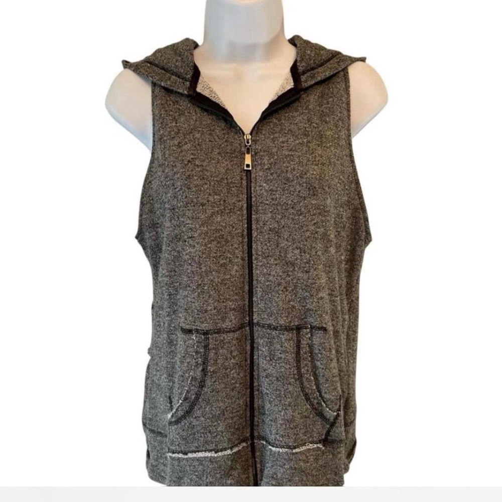 Y2K Skater Grunge Punk Sleeveless Zip Up Hoodie